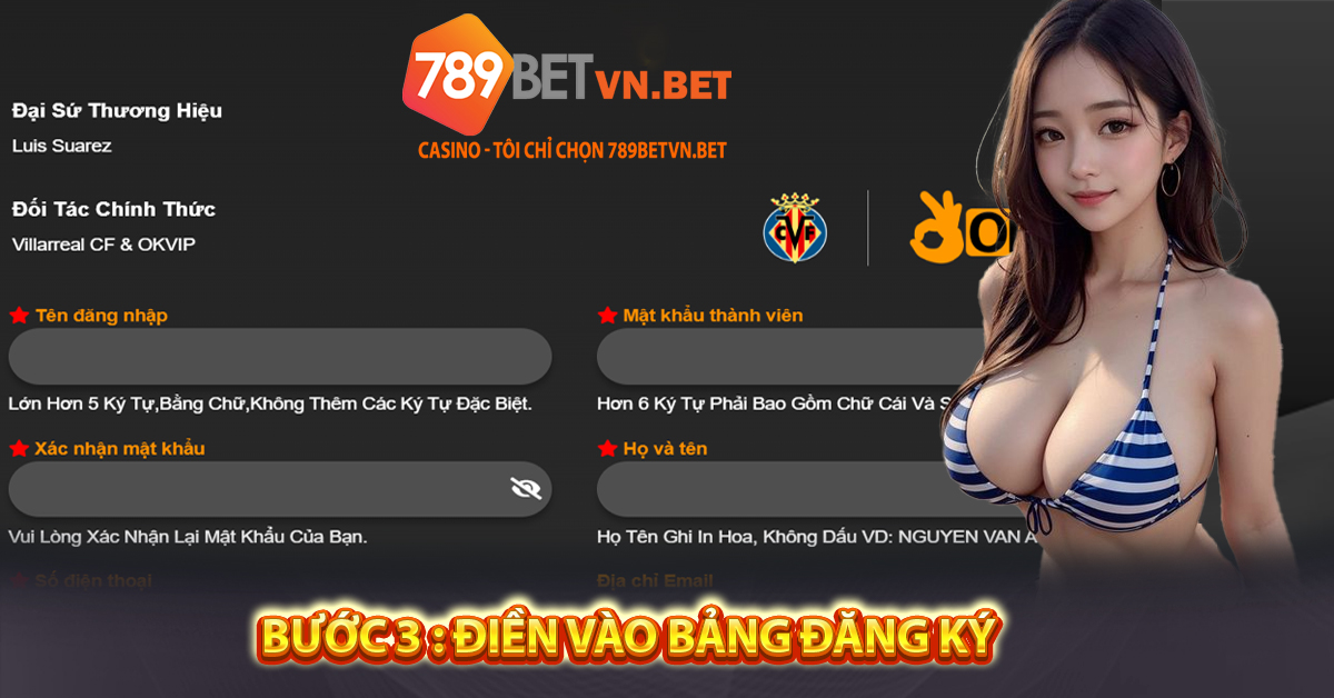 Bước 3 : Điền vào bảng đăng ký